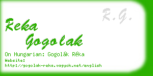 reka gogolak business card